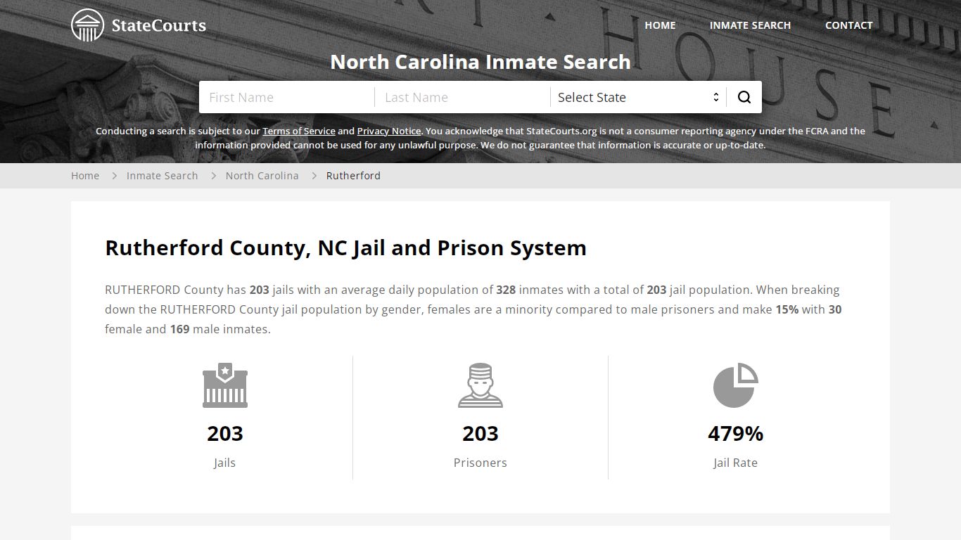 Rutherford County, NC Inmate Search - StateCourts